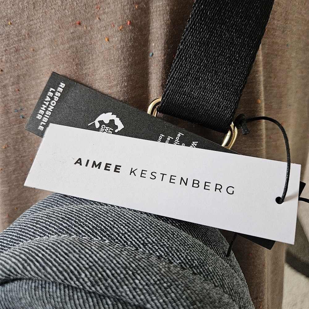 Aimee Kestenberg Denim Leather Belt Bag NWT - Picture 8 of 8